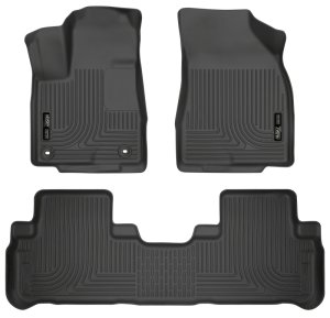 Toyota Highlander Floor Liners - Front + Rear - Husky Liners - WeatherBeater - Black - `14-`27 Toyota Highlander Floor Liners - Front + Rear - Husky Liners - WeatherBeater - Black - `14-`27